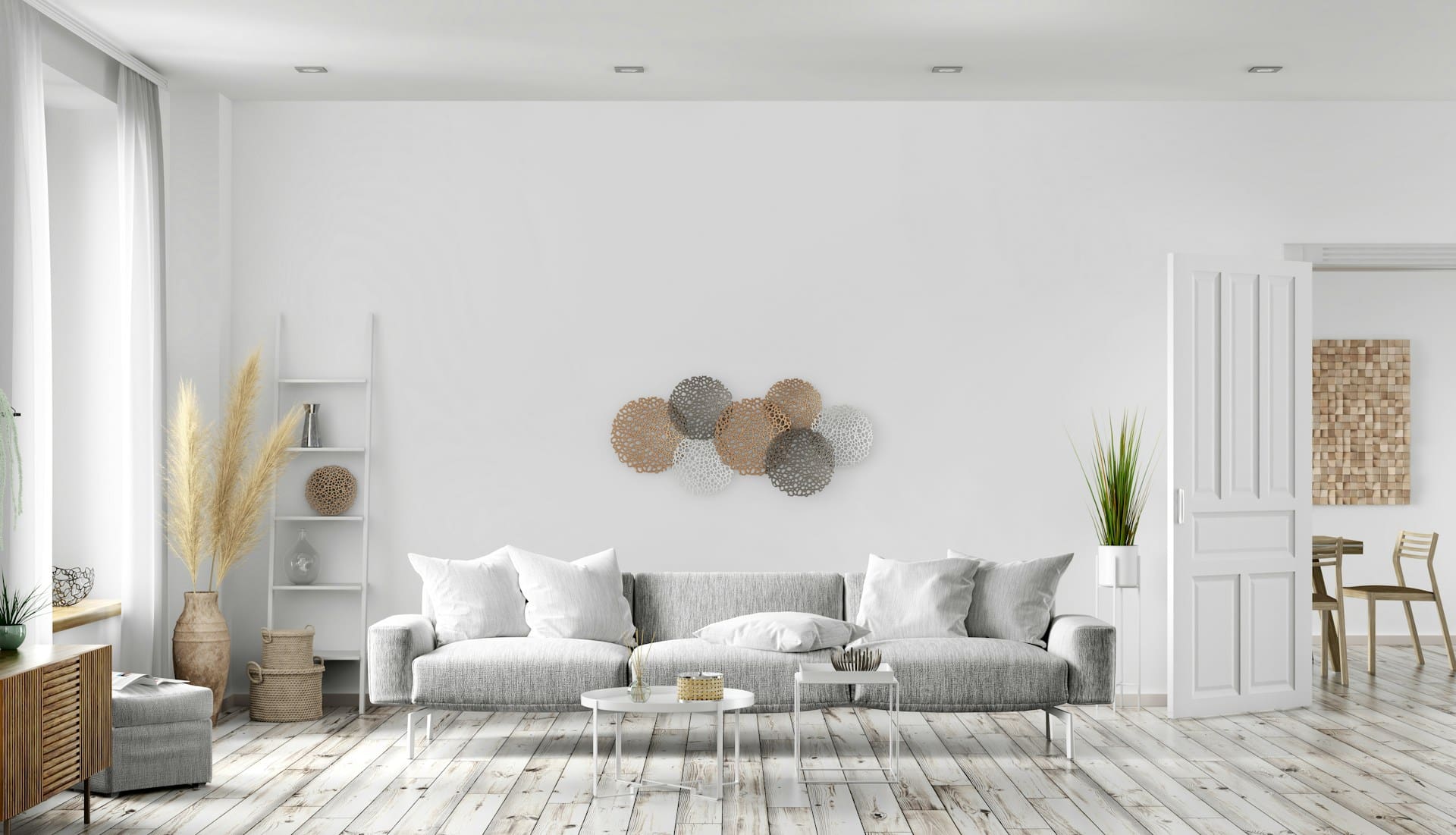 white living room